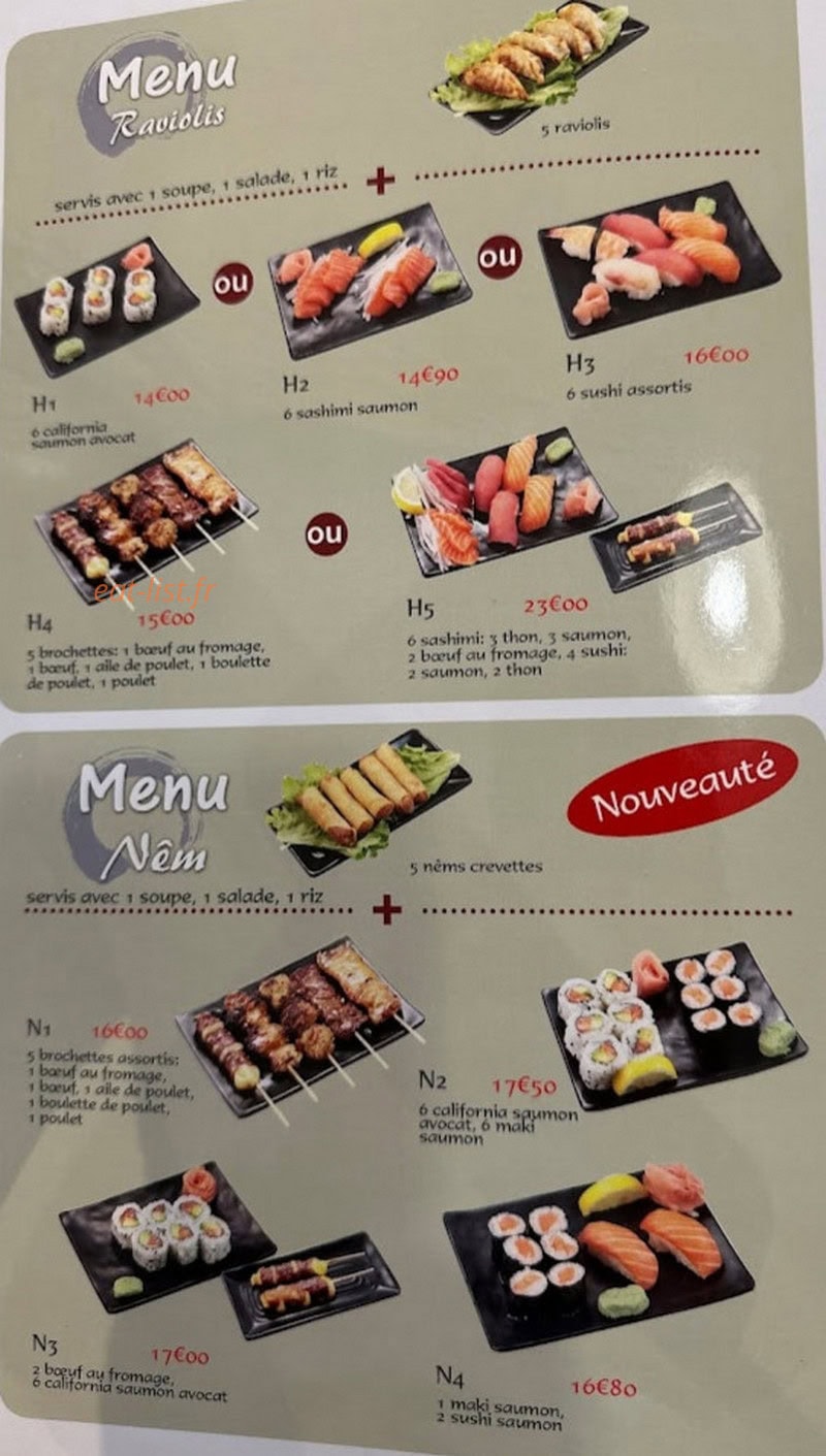 Sushi Z — carte page 3