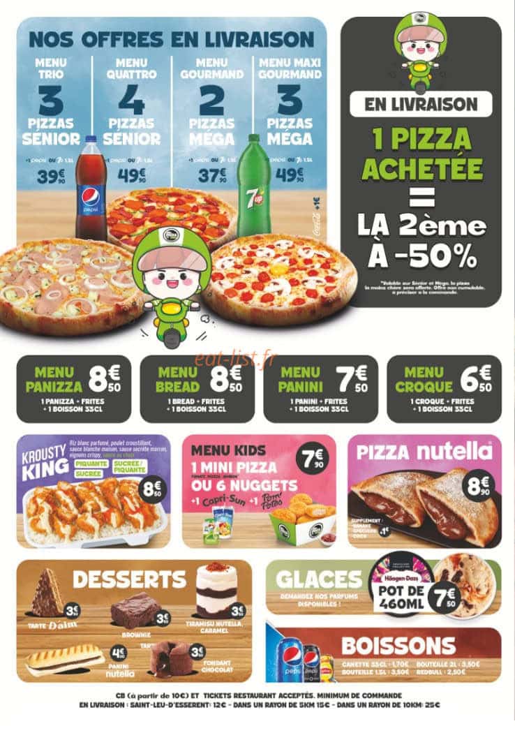 Pizza King — carte page 2