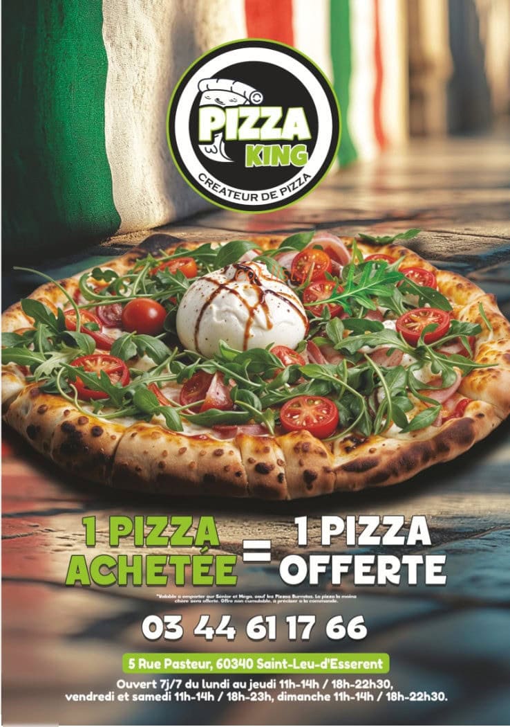 Pizza King — carte page 1