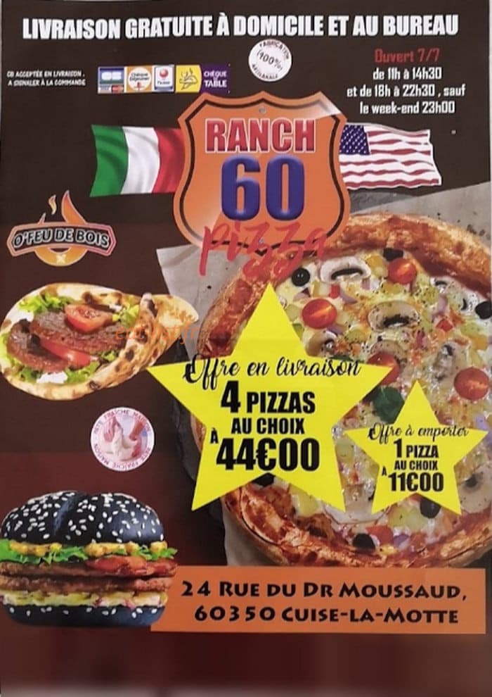 Ranch Pizza 60 — carte page 1