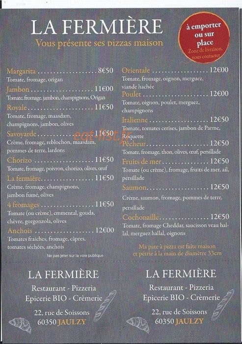 La fermière — carte page 2