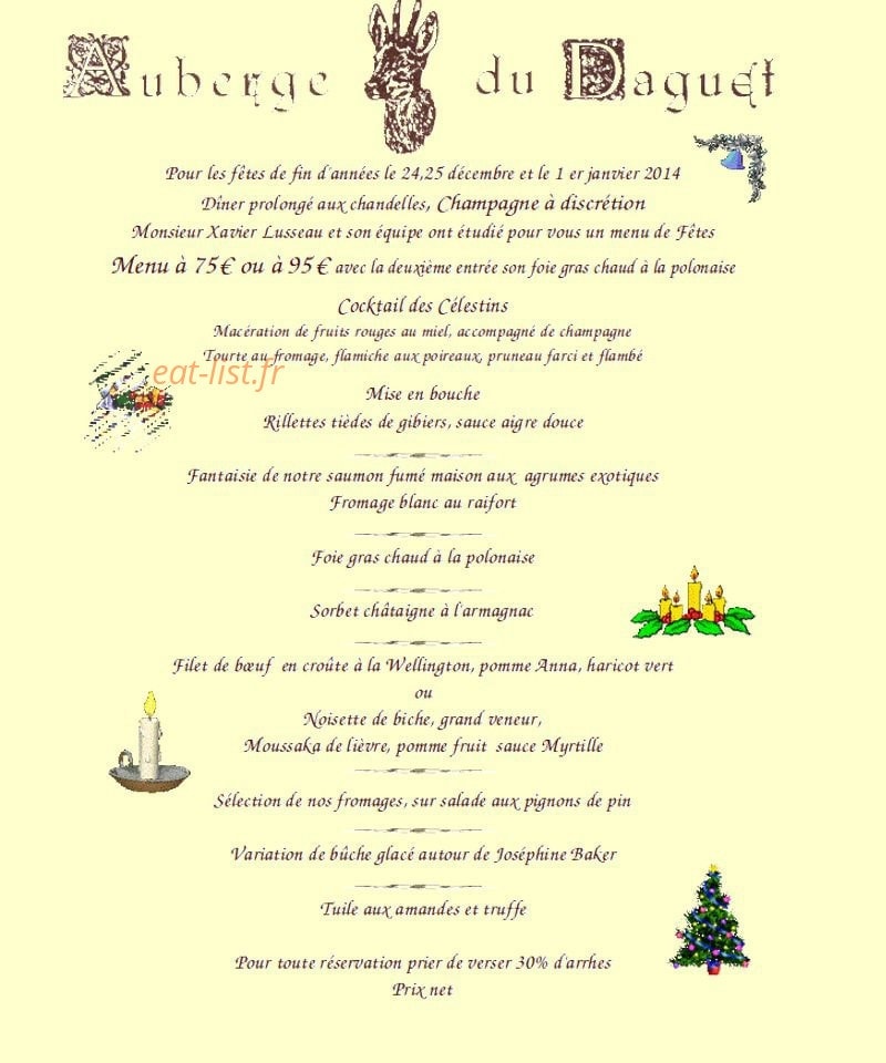 Auberge du Daguet — carte page 4