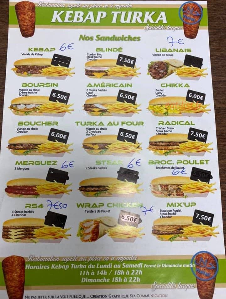Kebab Turca — carte page 1