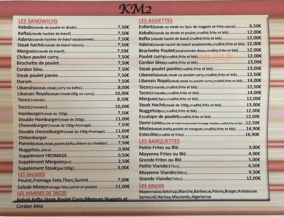 KM2 — carte page 1