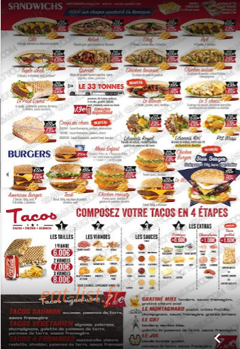 American Pizza — carte page 3