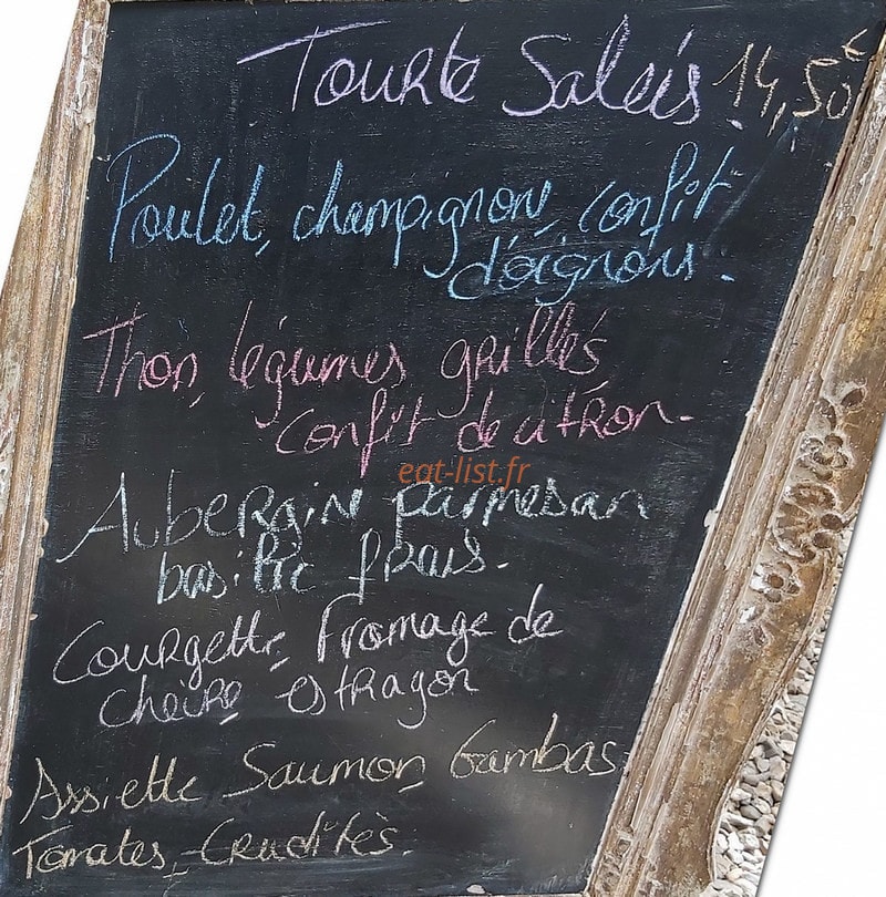 l'Atelier Gourmand de Sarah — carte page 1