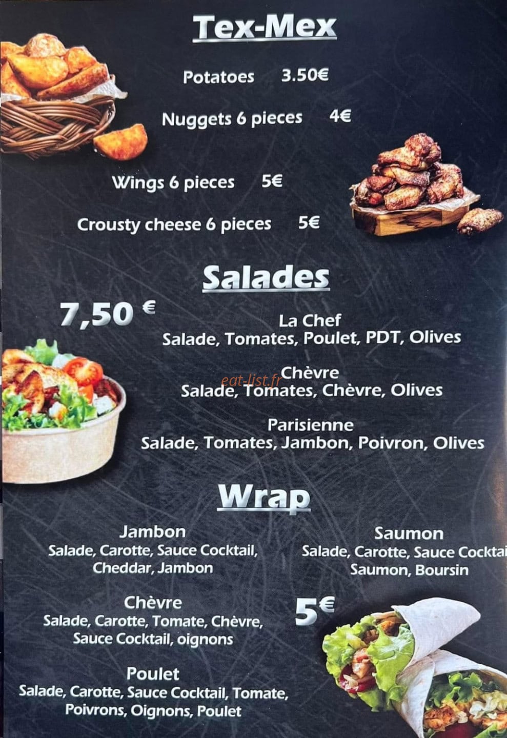 Benjy's pizza — carte page 3