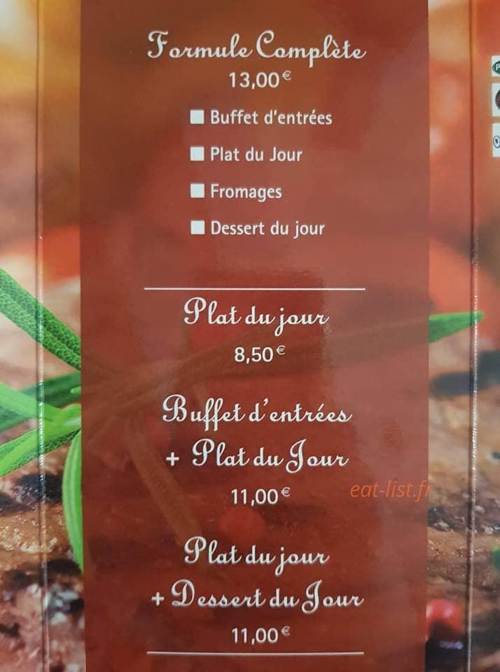 Le Bistrot Du Coin — carte page 1