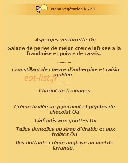 Auberge Le Bois Doré — carte page 2
