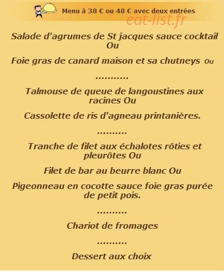 Auberge Le Bois Doré — carte page 6