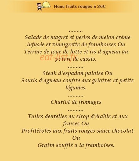 Auberge Le Bois Doré — carte page 5