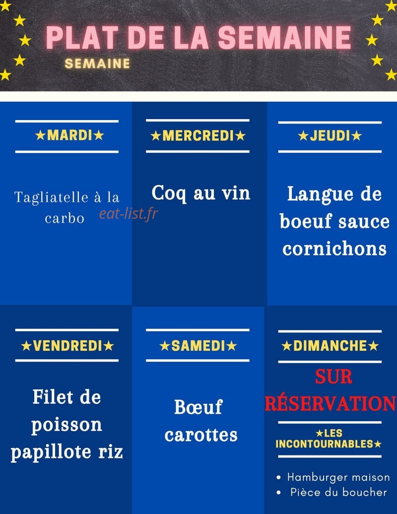 Bar Brasserie de l'Europe — carte page 3