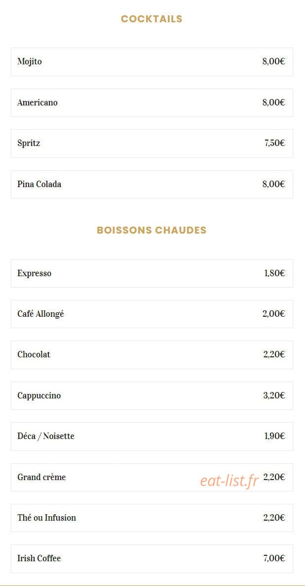 Bistrot Le Katedral — carte page 5