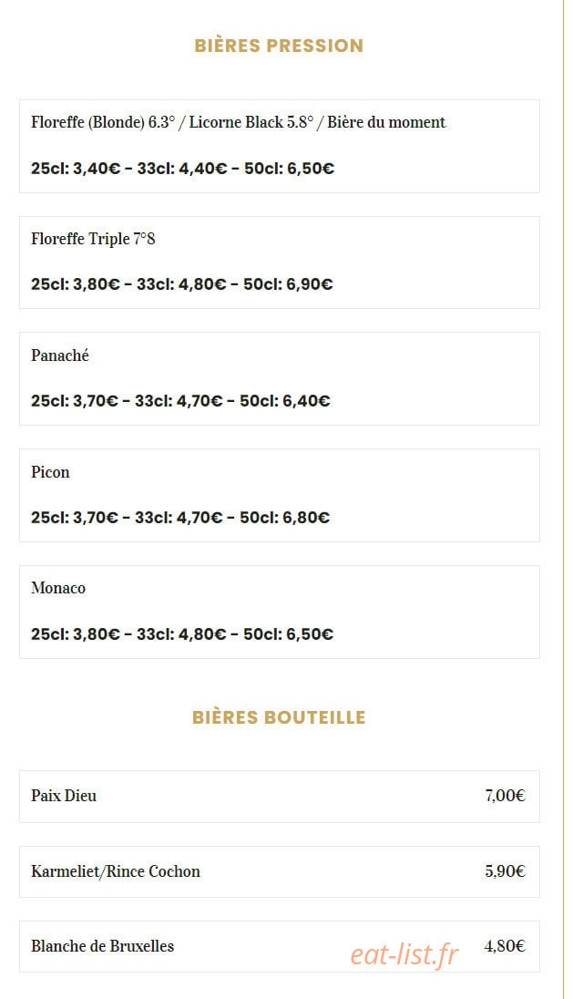 Bistrot Le Katedral — carte page 3