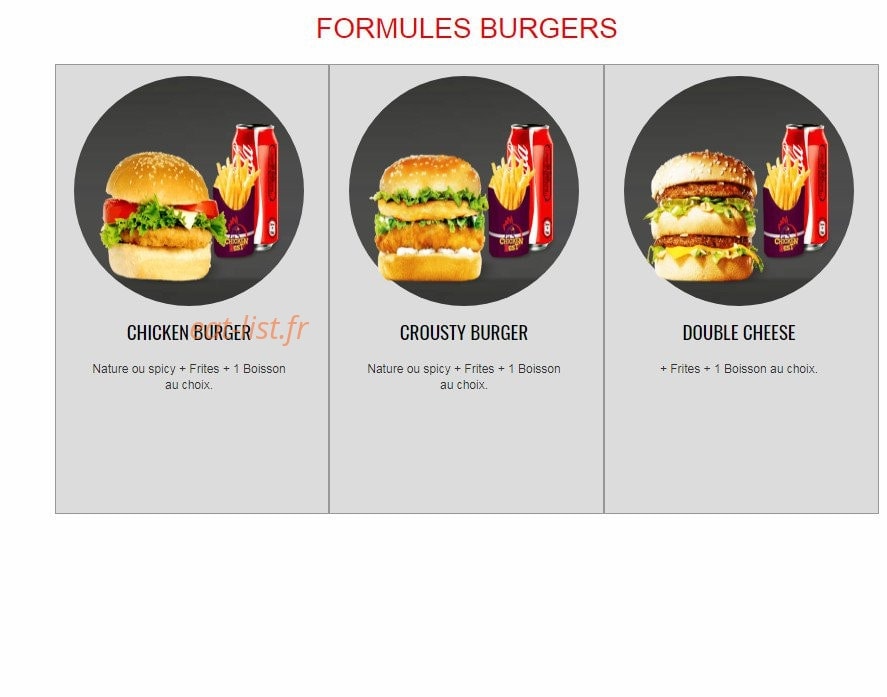 Chicken Best — carte page 2