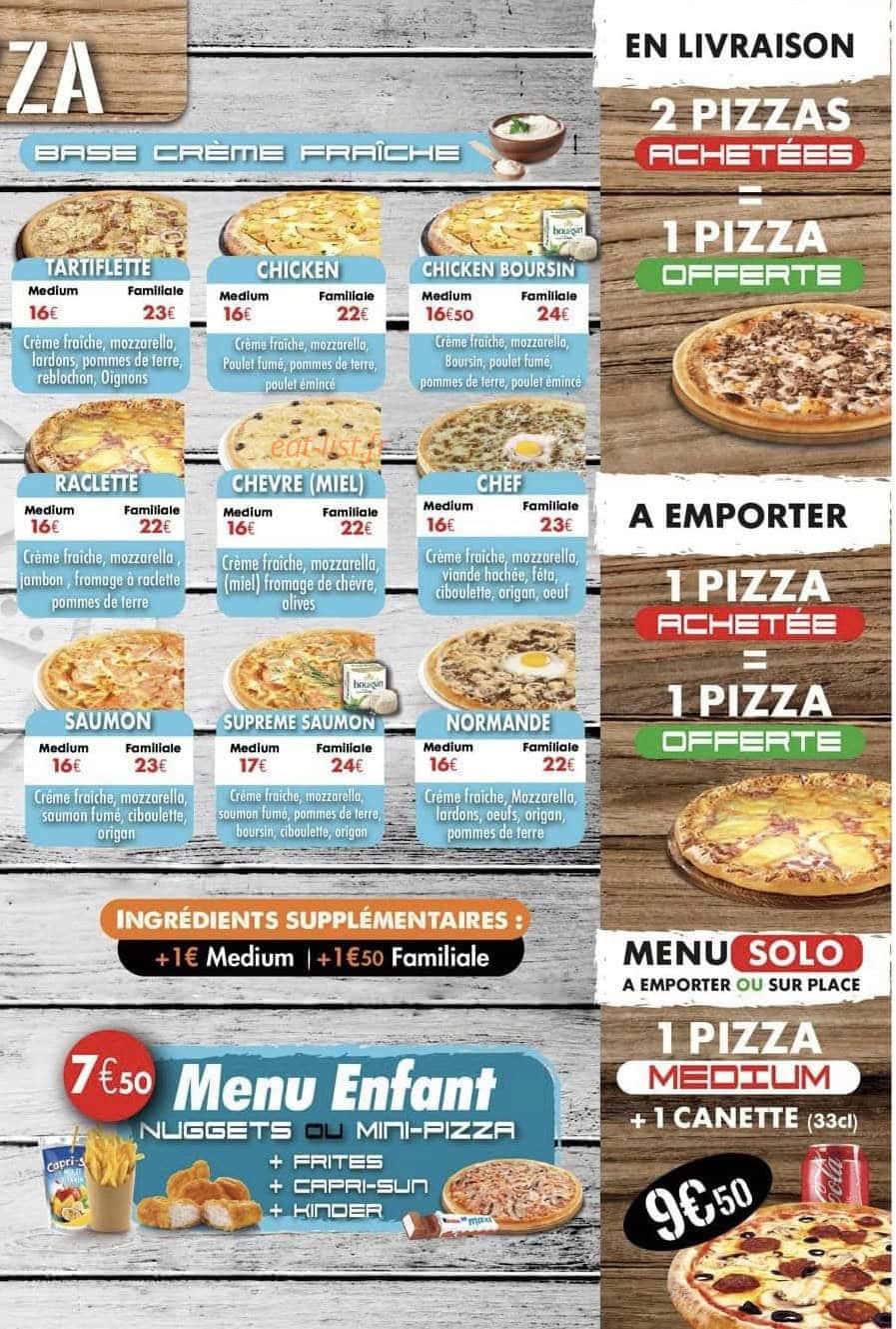 First Pizza — carte page 3