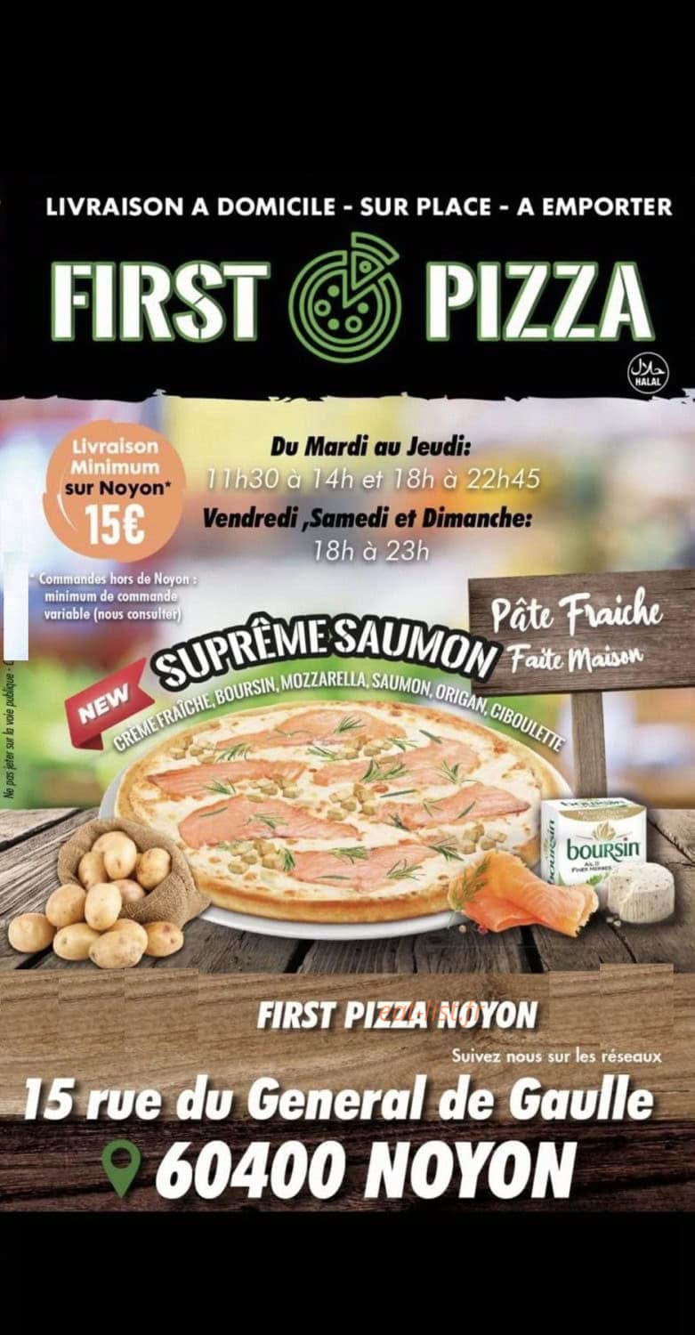 First Pizza — carte page 1