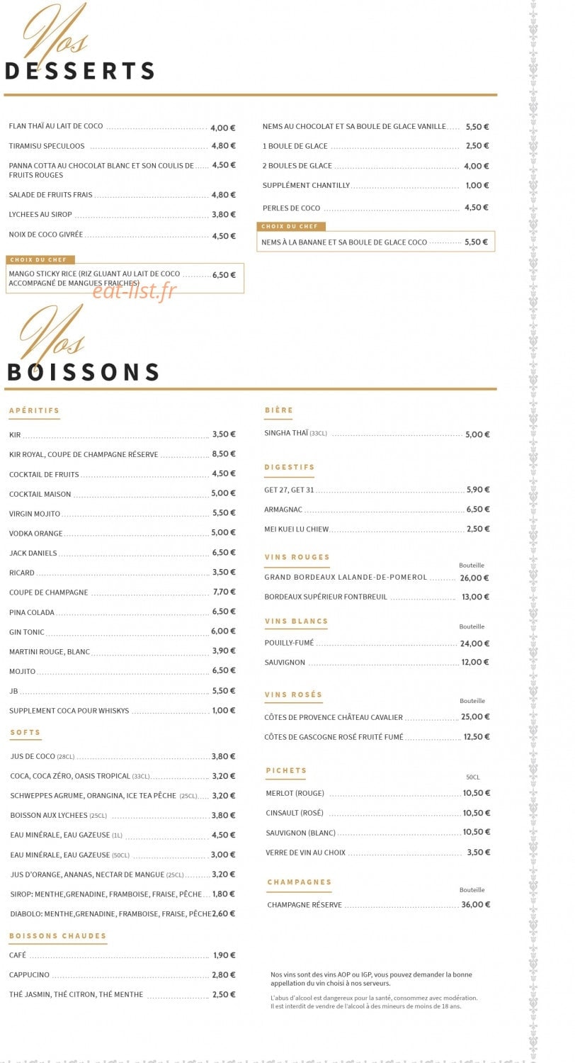 L'Asiane Noyon — carte page 2