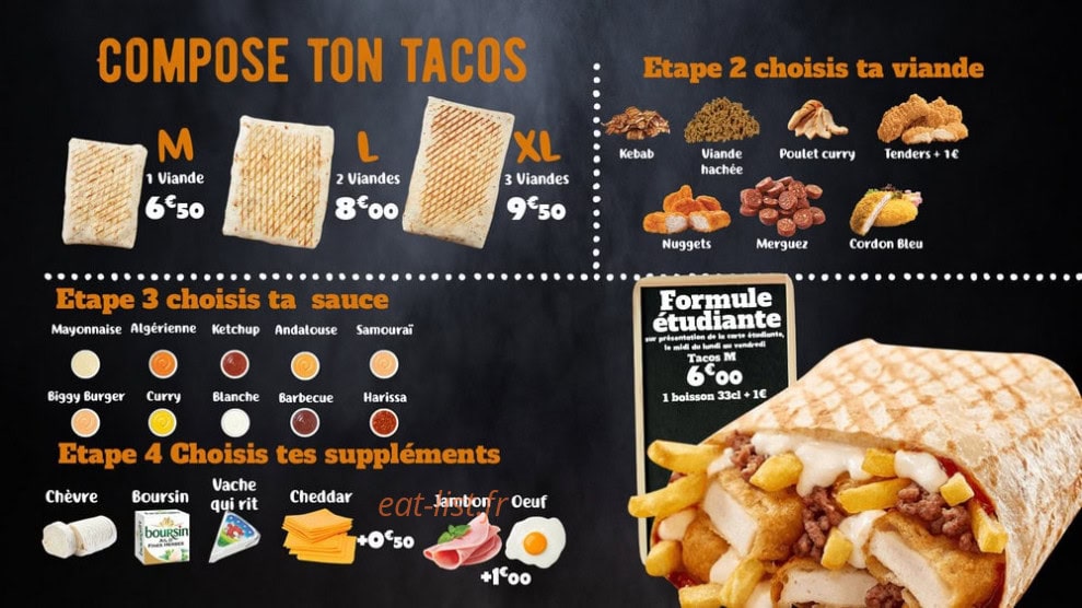 L'instant gourmand — carte page 1