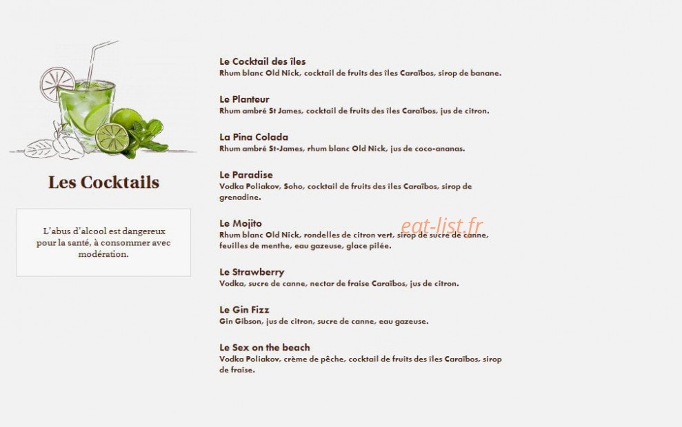 Le Comptoir du Malt — carte page 23