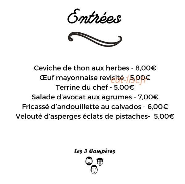 Les 3 Compères — carte page 2
