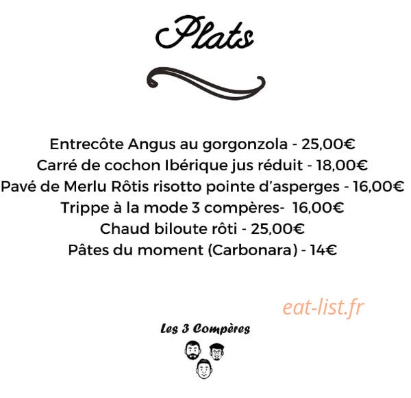 Les 3 Compères — carte page 3