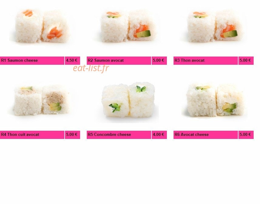 Sushi Nobara — carte page 5
