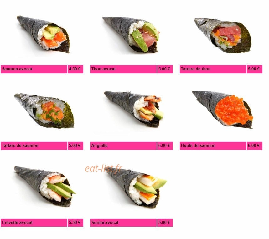 Sushi Nobara — carte page 7