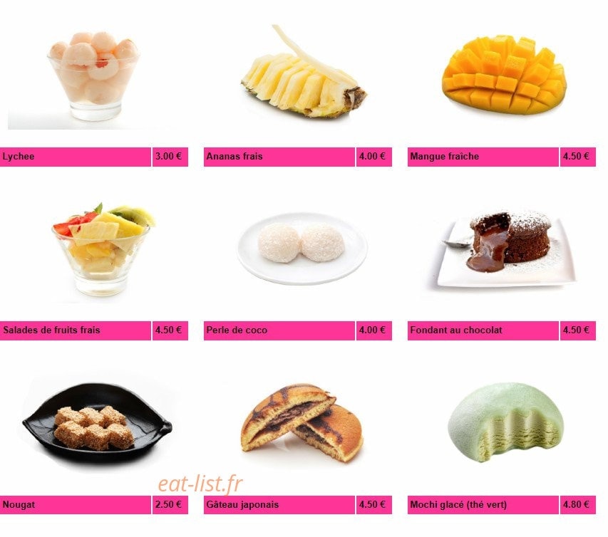 Sushi Nobara — carte page 20