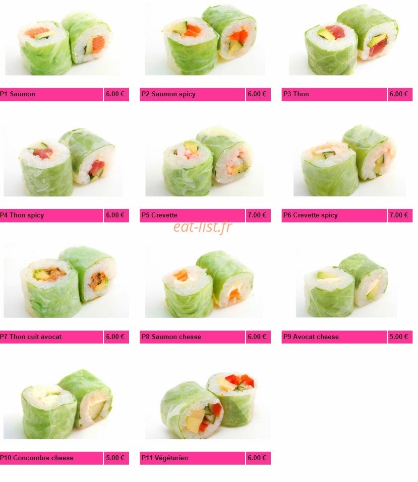 Sushi Nobara — carte page 6