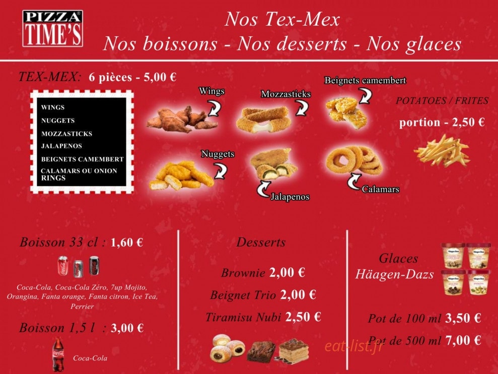 Pizza Time's — carte page 6