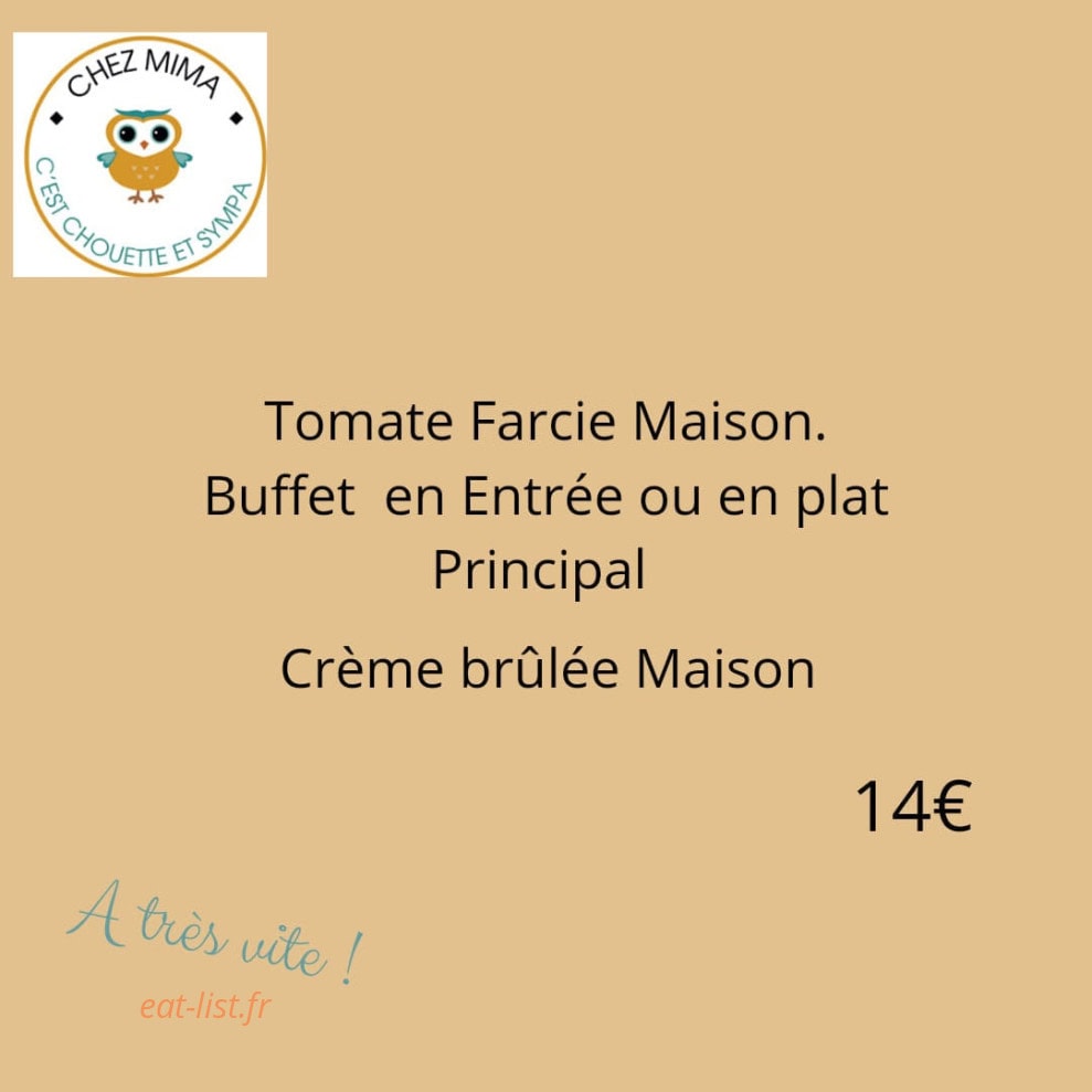 Chez Mima — carte page 1