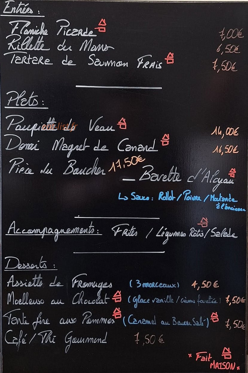 La Bataille Gourmande — carte page 1