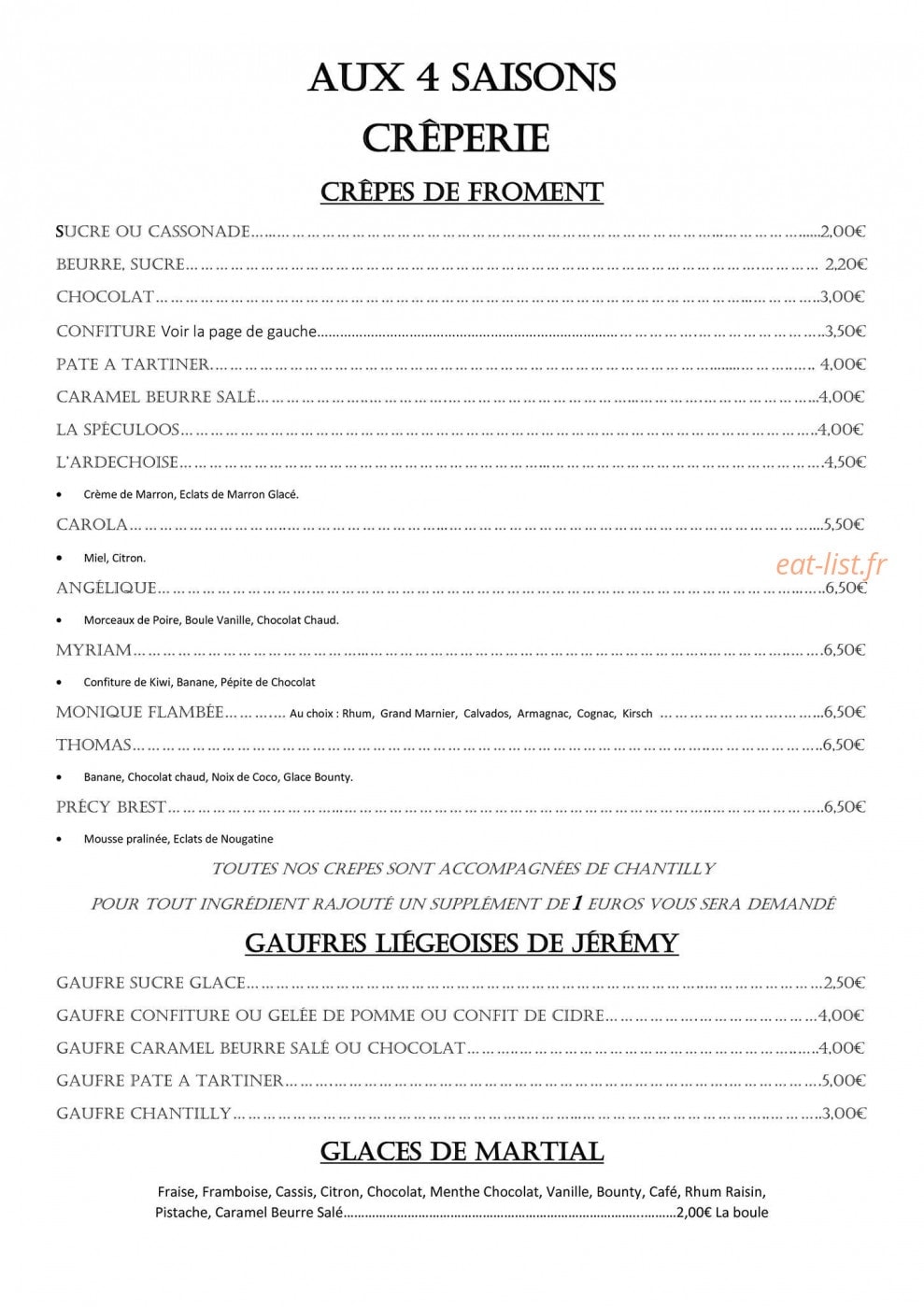 Aux 4 Saisons — carte page 7