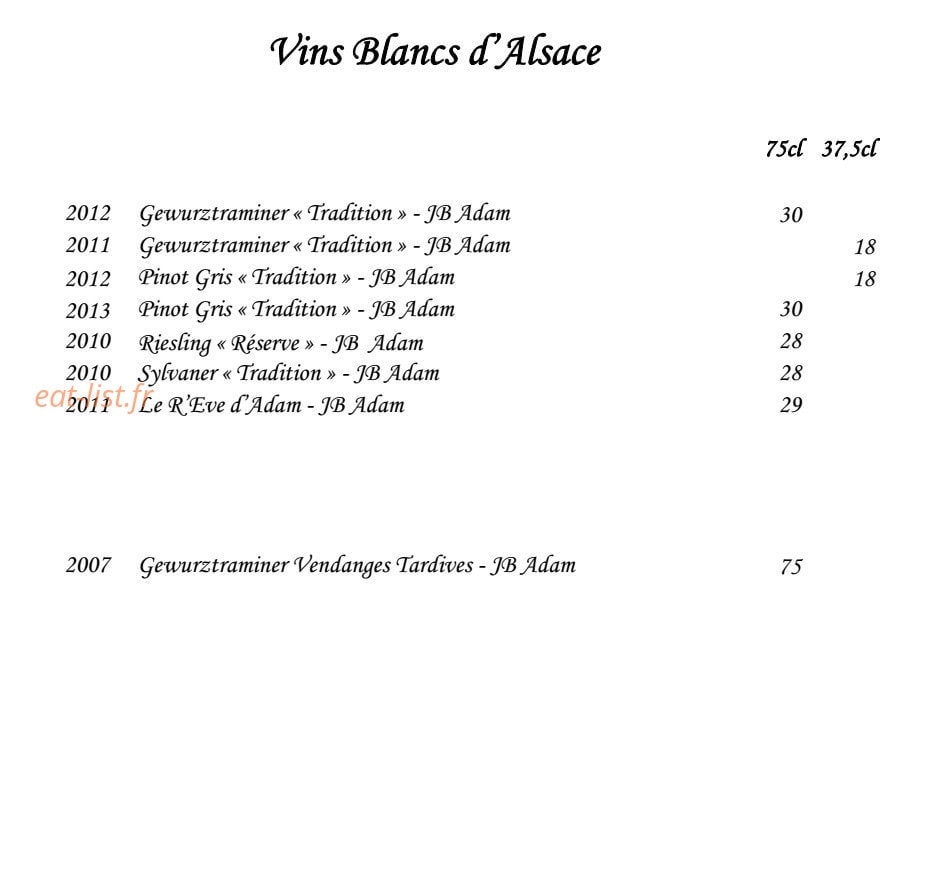 Le Relais — carte page 10