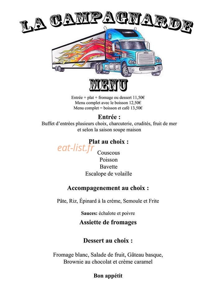 La Campagnarde — carte page 1