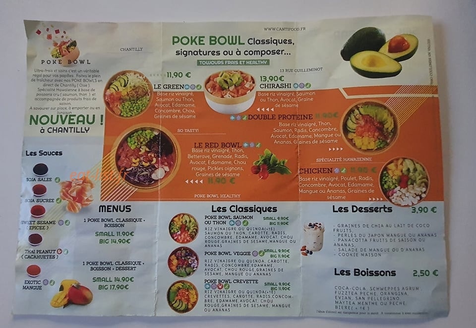 Cantifood — carte page 1