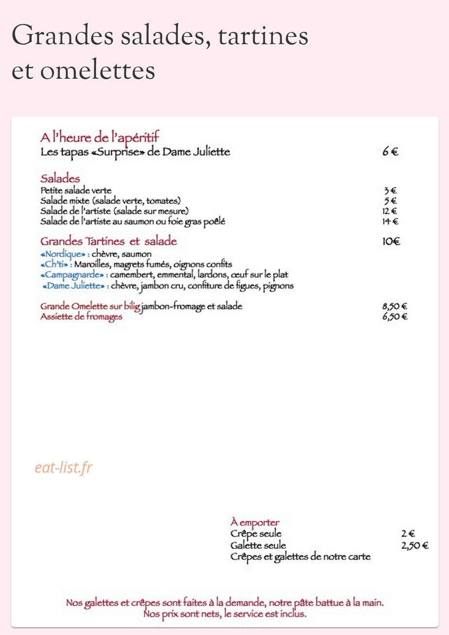 Dame juliette — carte page 2