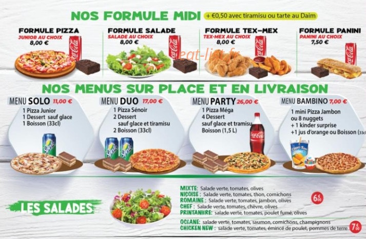Family Pizza — carte page 2