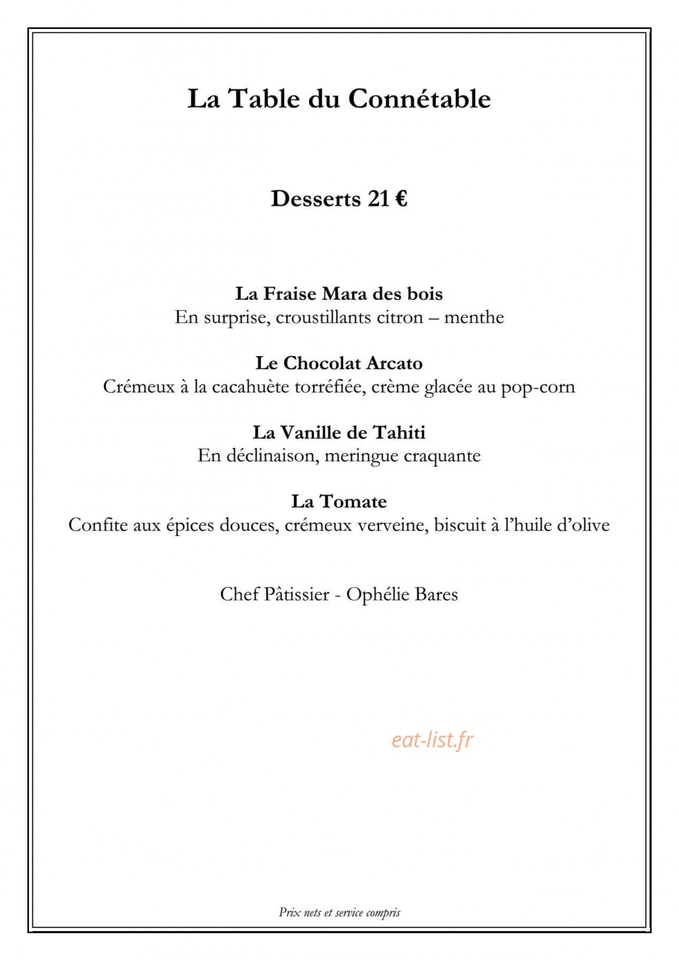 La Table du Connétable — carte page 3