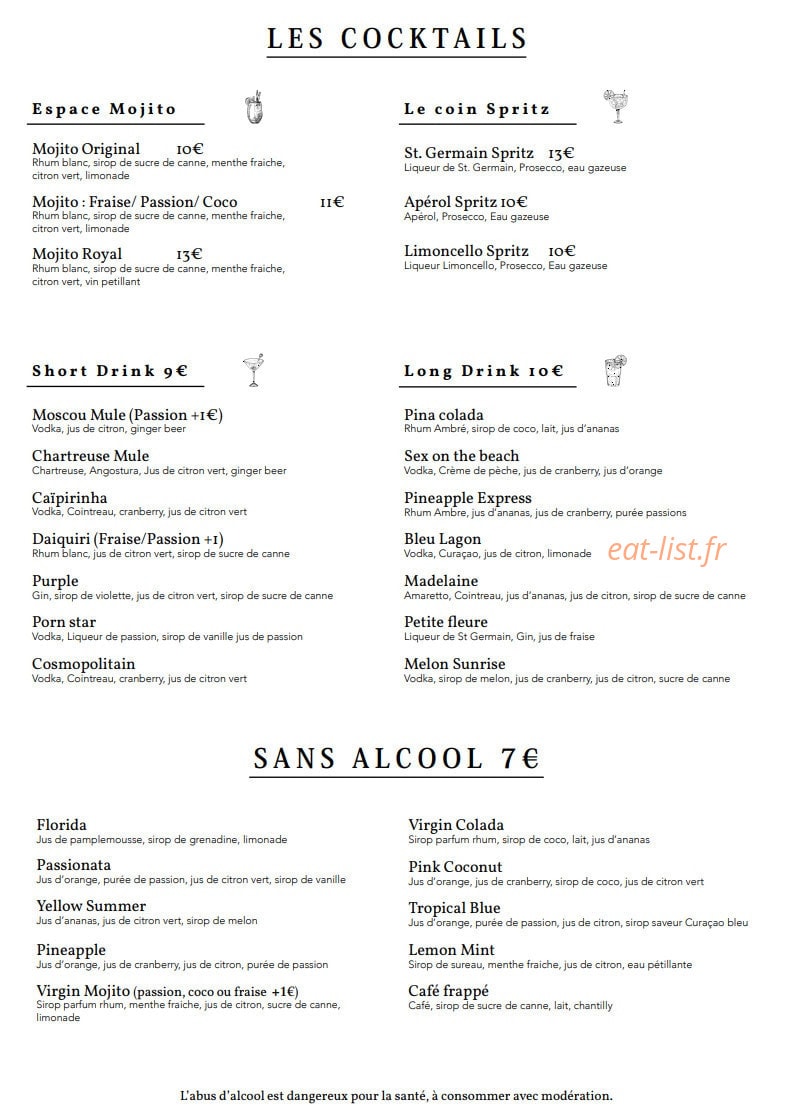 La Villa — carte page 5