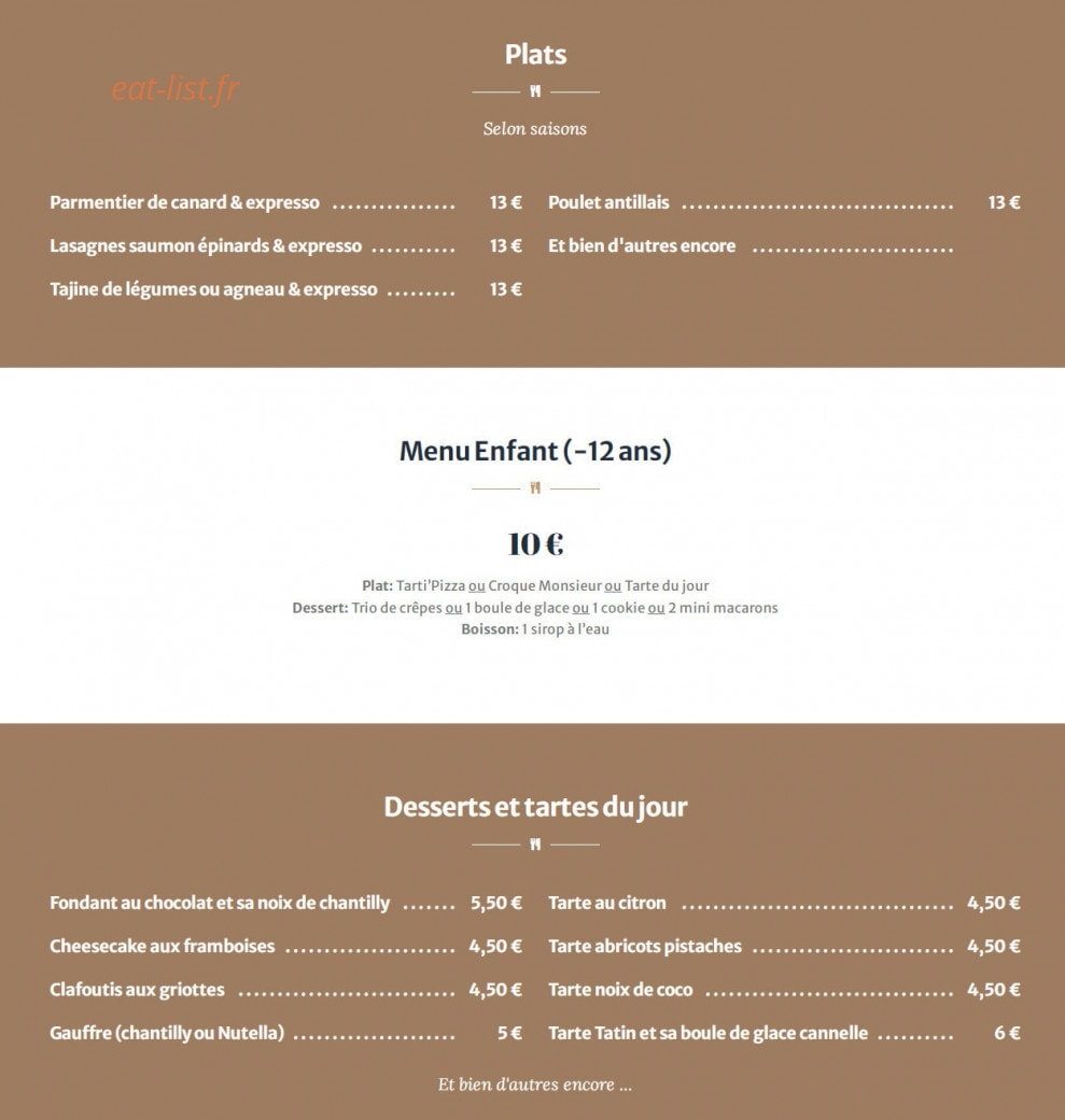 Le Boudoir — carte page 2