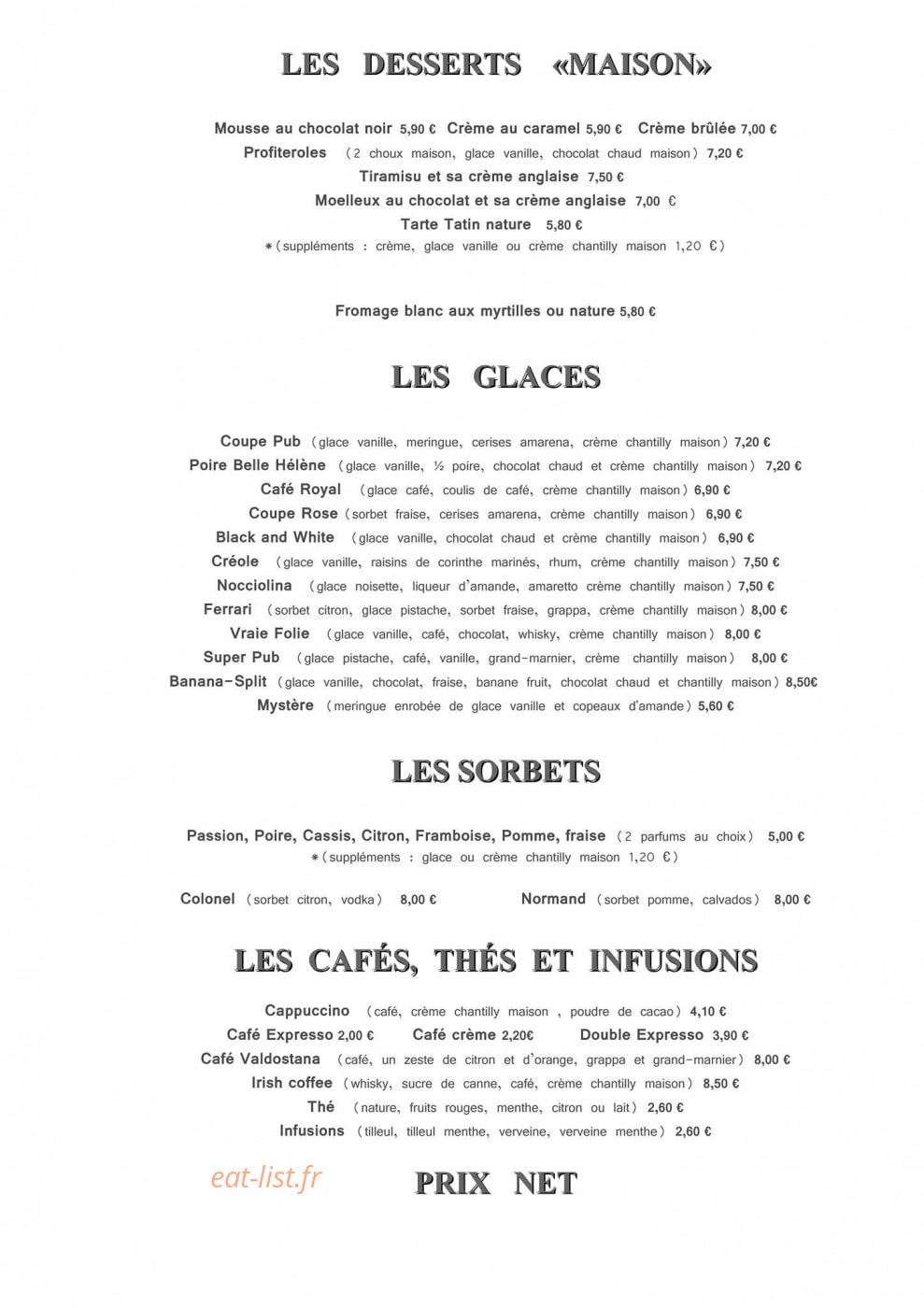 Le Pub — carte page 3