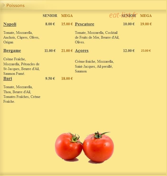 Pizza Lusitalia — carte page 7