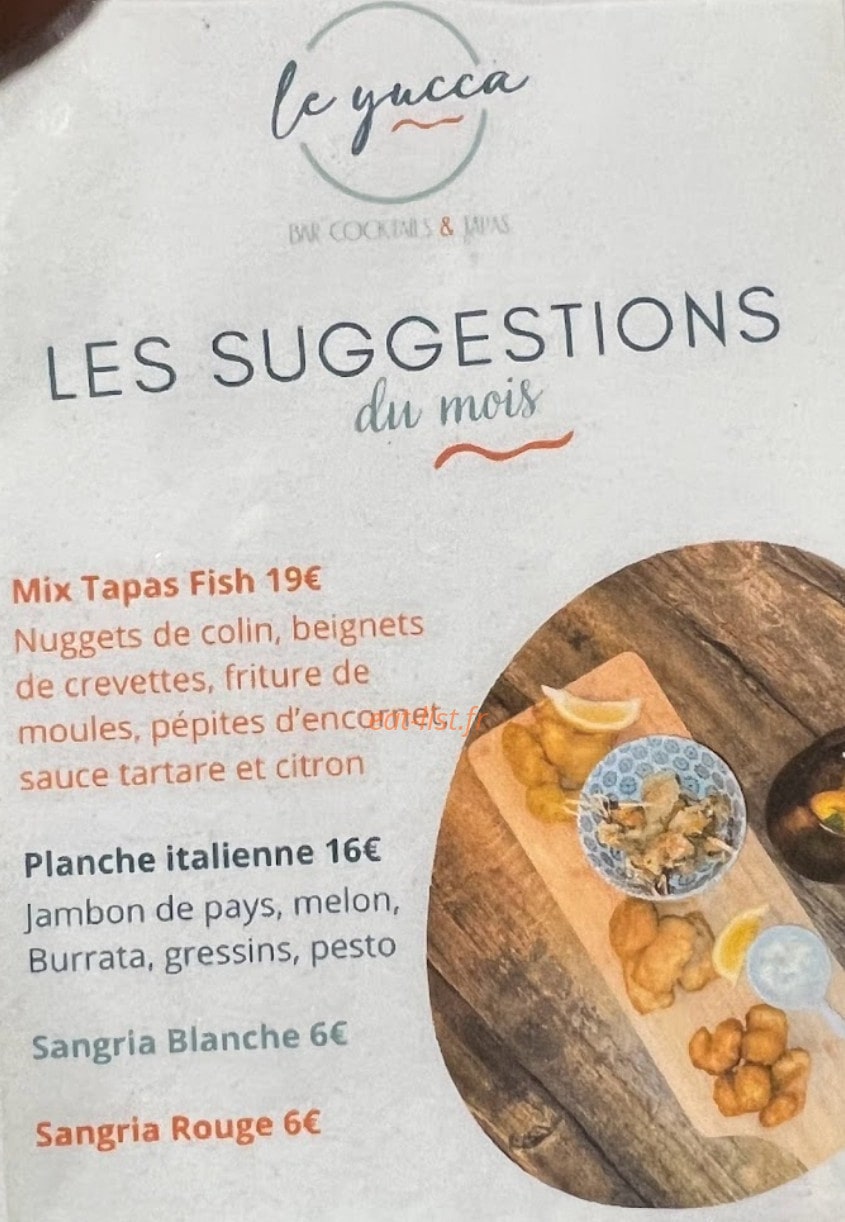 Le yucca — carte page 1