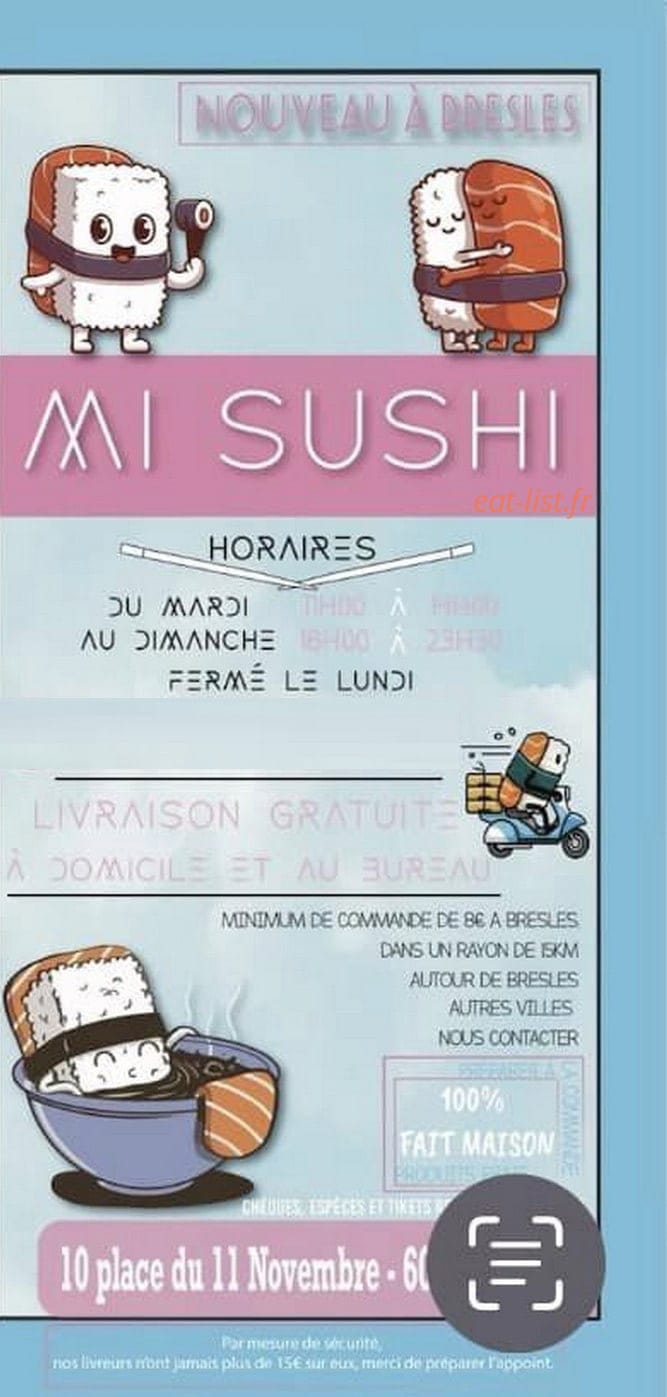 Mi Sushi — carte page 1