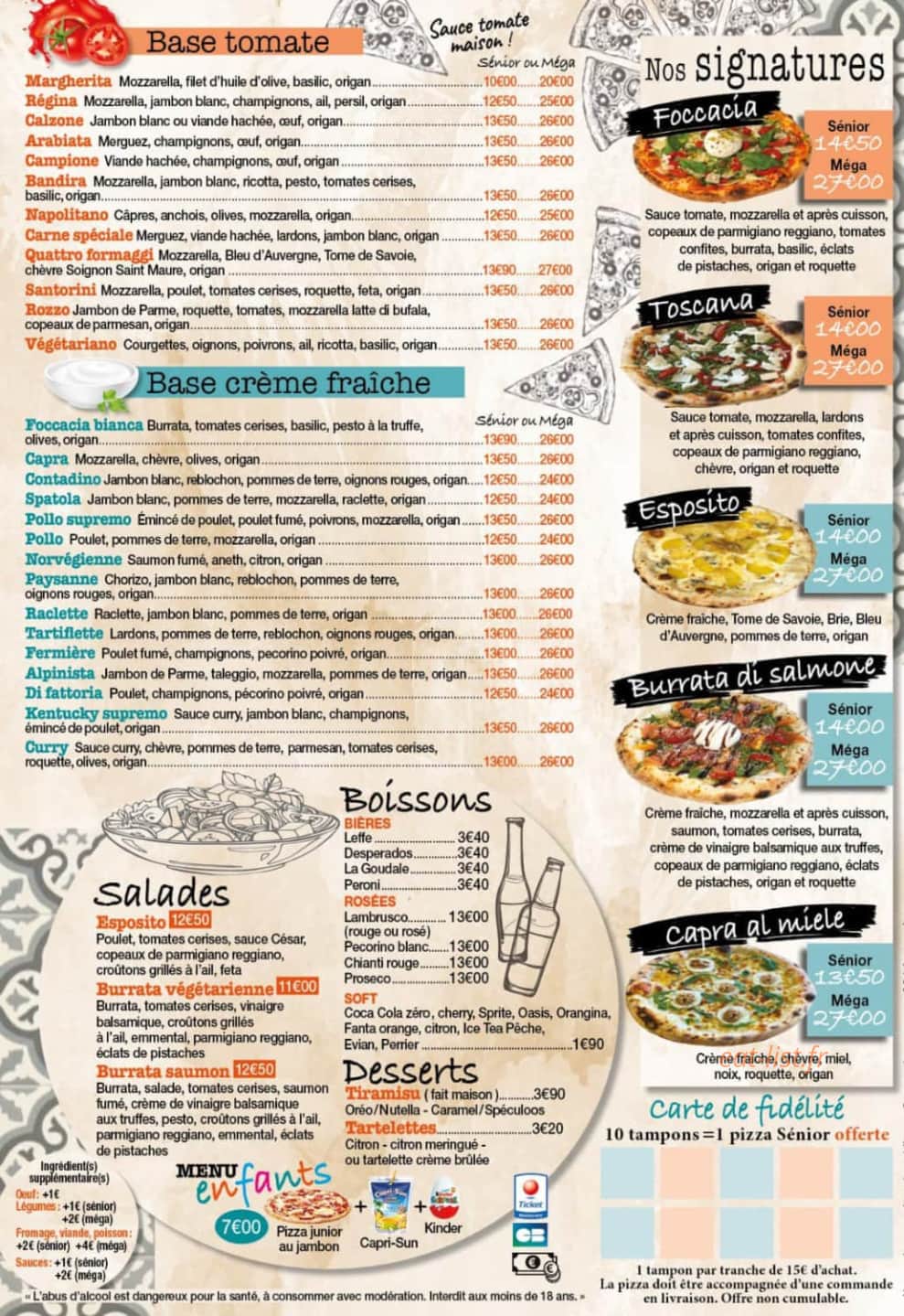 Pizza Esposito — carte page 2