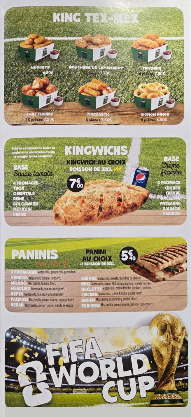 Pizza King — carte page 4