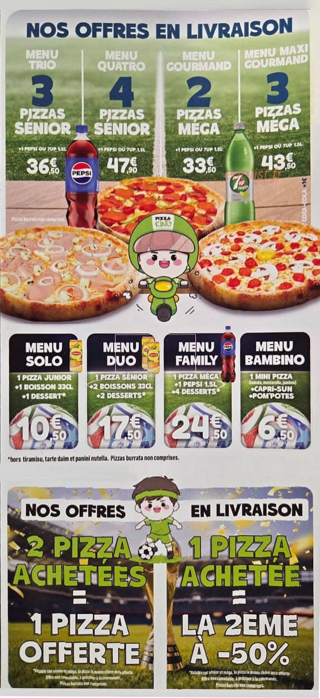 Pizza King — carte page 3