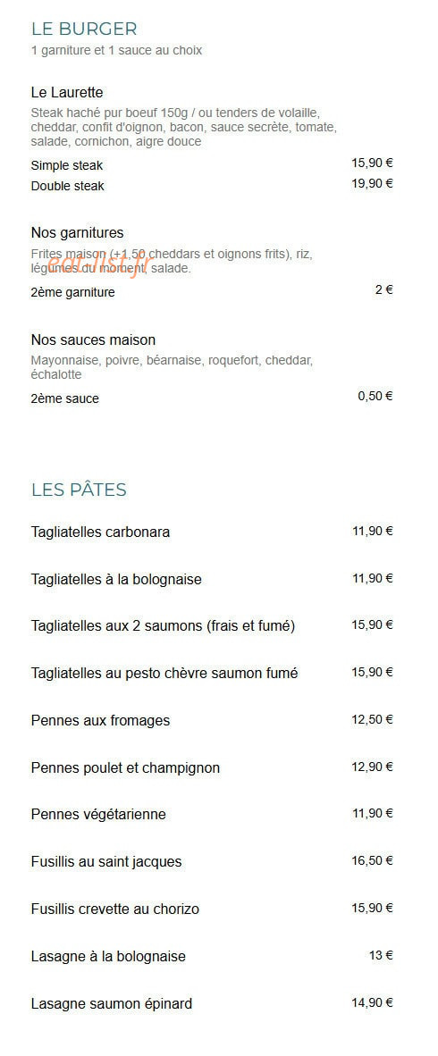 Chez Laurette — carte page 3